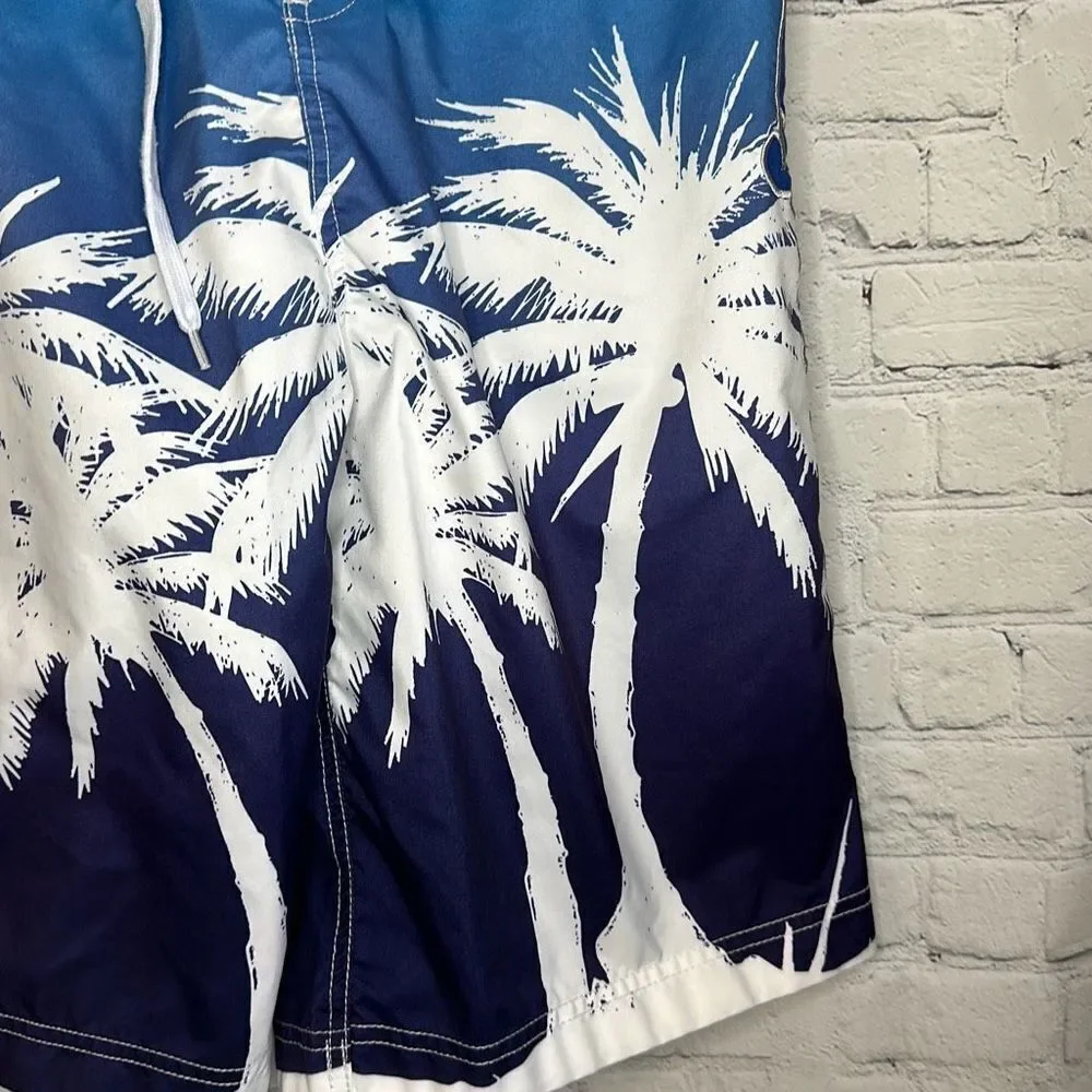Corona Mens Blue White Swim Trunks Board Shorts Swimwear‎ size XL